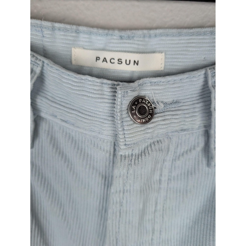 Pacsun High Rise Bootcut Jeans Womens 26 Light Blue Corduroy Pants 100% Cotton - Picture 5 of 13